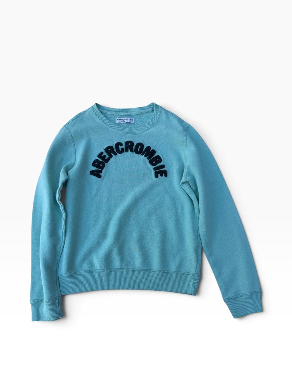 Abercrombie & Fitch Teal Blue Logo Crewneck Sweater